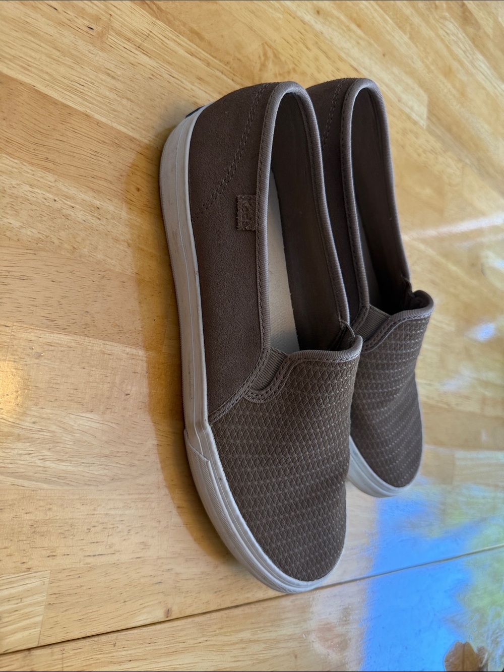 Keds Brown Slip-On Canvas Loafers